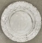 Nicole Miller Taupe / Tan Rustic Medallion Print MELAMINE Side Plates Set 4