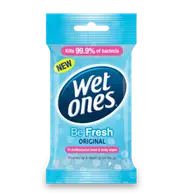 Wet Ones Antibacterial Be Fresh Travel 15 Wipes