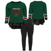 Outerstuff NHL Kids Girls (4-6X) Minnesota Wild Top and Leggings Set