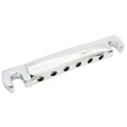 Tailpiece, Stop Bar, Vintage Spec, Aluminum, USA, Color: Chrome