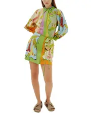 ESEA Linen-Blend Mini Dress