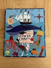 eeBoo: Big Blue Whale Growth Chart Keepsake