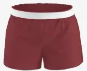 Soffe Juniors Cheer Shorts – Light Red – Foldover Waist – Size XL – Low Rise