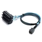 Mini SAS HDD SFF8643 To 4x SFF8482 Connector With Power Port Hard Drive 0.5-1M