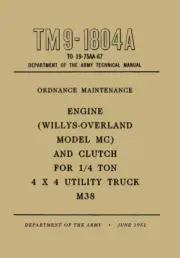 1950 1951 1952 Jeep Military Engine Shop Service Repair Manual Book OEM