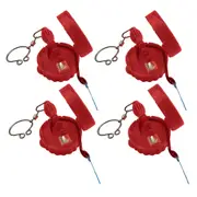 2x 2pc Hookeze Fishing Knot Tying Tool/Quick Hook/Rigs/Rod Line Large Red