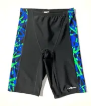 New DOLFIN Mens Performance Swim suit Jammer Blk Blue Grn Swimwear sz 28 Dolphin