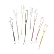 MINI Stainless steel Whisk Egg Beater Wisk Manual Balloon Wire Whisk Milk Ble LT