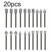 20X Electroplated Diamond Grinding Burr Drill Bits Set For Rotary Carving Tool