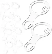 Veemoon 30pcs Embroidery Floss Organizer Cards Clear Acrylic Cross Stitch Thread Holder Transparent Floss Drops for Sewing Thread Storage