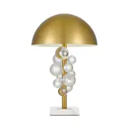 Narvik Table Lamp Antique Gold / White Marble - NARVIK TL-AGCL