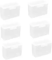 6Pcs Plastic Playing Card Case Holder,Blank Playing Card Case Clear Card Deck Box Snaps Closed,Empty Plastic Storage Box Card Holder Organizer for Bank Card, Business Card, Game Card