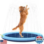 Splash Sprinkler Pad for Dogs Kids,67’’ Thicken Dog Pool with Sprinkler,Pet O