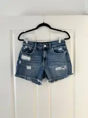 Decjuba Charlie Distressed Denim Shorts Size 8