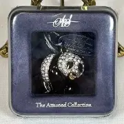 Vintage Attwood & Sawyer PANDA 22 Carat Plate Pin Brooch New in Sealed Box