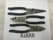 Snap-on Tools USA NEW DARK TITANIUM 3 Piece Soft Grip Pliers Lot Set PL347ACFDT