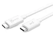 J5create JUCX01 USB-C 3.1 to USB-C 70cm Coaxial cable (Speeds up to 10 Gbps SuperSpeed+ & 20V/5A (100W) power delivery)