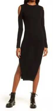 AllSaints Daina ribbed knit merino-wool midi dress - Size M - RRP $249