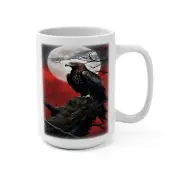 Eagle Moon Moody Mug 15oz - Ceramic Coffee Cup, Tea Mug, Kitchen Drinkware,