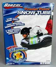 Banzai Snow Jammer Inflatable Snow Tube Sled 54" Solid Center 4 Oversized Handle