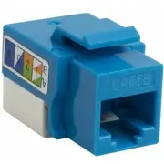 4xem 4XKJC5EBL10PK 10-pack Cat5e Keystone Jack Accs Punch Down Unshielded Blue