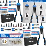 Herramienta Pistola De Tuercas Remachadoras Rosca Mandriles SAE Metricos 168 PCS