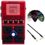 Zoom MS-60B+ MultiStomp Multi-FX Bass Pedal w/ Cable 10' & Guitar Picks Bundle