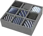 Gacqpli Drawer Storage Organizer,9-Grid Fabric Drawer Organizer - Belt Dresser Rack Underwear Storage Box for Daily Bra Wardrobe Bathroom Dorm RV Tie Home Vanity Travel