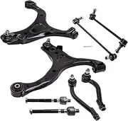 8 Pcs Front Inner Outer Tie Rods & Sway Bar Links Set Compatible With Sorento 2011-2013
