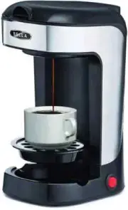One Scoop One Cup Coffee Maker, Single Serve Brewer with Adjustable Drip Tray
