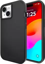 Case-Mate Tough Duo iPhone 15 Case - Black [12ft Drop Protection] [Wireless Char