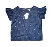 NWT ELLA MOSS 12 Polka Dot Rayon Top Girl