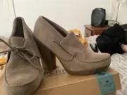 Nine West Women's Gray Suede Leather Snowdrift Ankle Bootie New Without Tags
