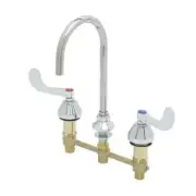 T&S Brass 8" Deck Mount Lavatory Mixing Faucet w/ 5-11/16 Gooseneck