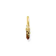 THOMAS SABO Crystal Single Hoop Earring with Red Tiger's Eye