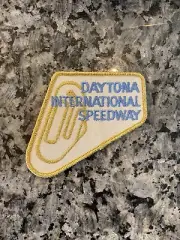 Vintage 1980's Daytona International Speedway Patch Gold Edge Blue Lettering
