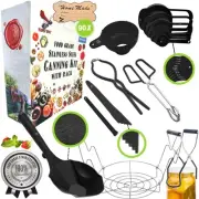 Black Canning Supplies Starter Kit-10 pc. Canner Accessories with Canning Rac...