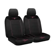 R.M.Williams RMW Longhorns Jillaroo Black Mesh Front Car Seat Covers Universal Fit One Size