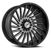 20x10 XF Off-Road XF-239 Gloss Black & Brushed DDT Wheel 8x6.5/8x170 (-12mm)