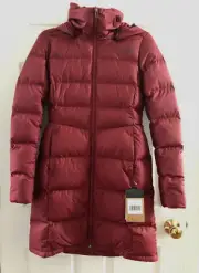 NewWomens The North Face Metropolis Parka Long Down Jacket Size S Cordovan -$300