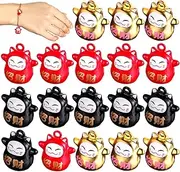 STOBOK Cat-Shaped Paint Silk Screen Bells 18 Pcs DIY Pet Collar Charms Bell Pendant