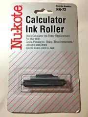 Nukote Calculator Ink Roller NR-72, Casio, Panasonic, Sharp, Texas Inst, Black,