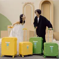 在飛比找Yahoo!奇摩拍賣優惠-D. KWEN/迪柯文彩色拉桿行李箱大容量20寸拉鏈款兒童旅