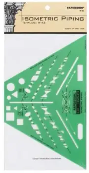Rapidesign Isometric Piping Template, 1 Each (R43)