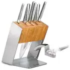 Global Knives 7pc Katana Knife Block Set + Mino Sharpener