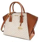 Michael Kors Avril Large Satchel Backpack Vanilla Logo New