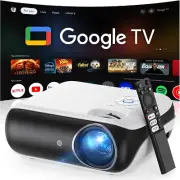 Official Licensed Google TV Smart Projector, 4K UHD Home Theater with Dolby Sou