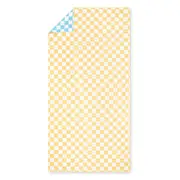 80 x 160cm Sheraton Checkmate Reversible Sand Free Beach Towel Lemon/Teal