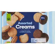 Woolworths Creams Assorted Biscuits 500g