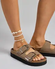 [Karyn In LA] Karyn In LA Girls' Mallorca Anklet Pack in White/Gold One Size White/Gold
